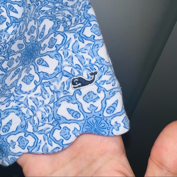 Vineyard Vines Girls Blue Floral Print Shift Dress - Picture 3 of 3